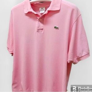 Men’s Lacoste Polo Shirt Pink Size 2XL